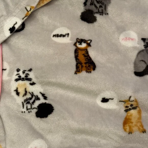 Karen Neuburger Cozy Cat Pajama Set | Soft Knit Sleepwear | XL - Picture 2 of 10